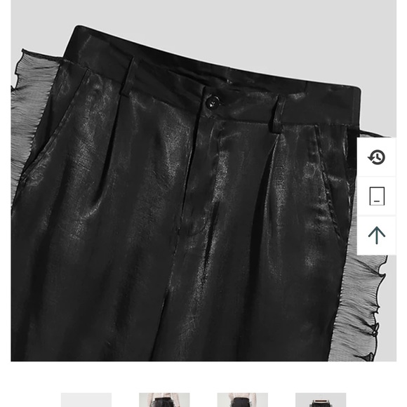 Mens Shimmer Sheer Ruffle Patchwork - Picture 3 of 6